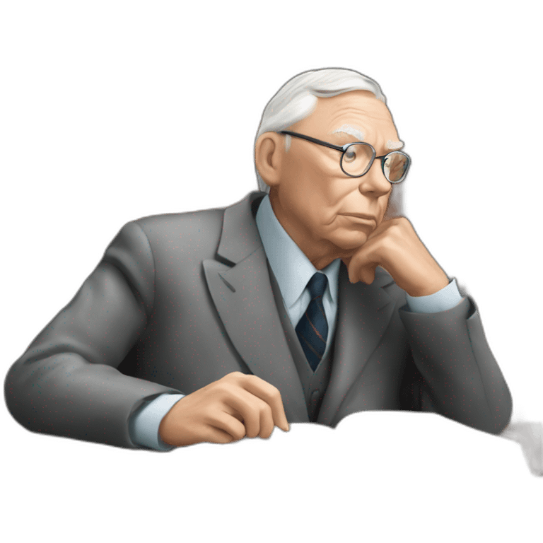 thinking real like 99 years old charlie munger reading a book emoji