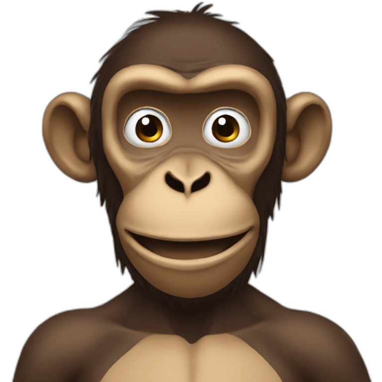 Giga Chad meme Monkey emoji