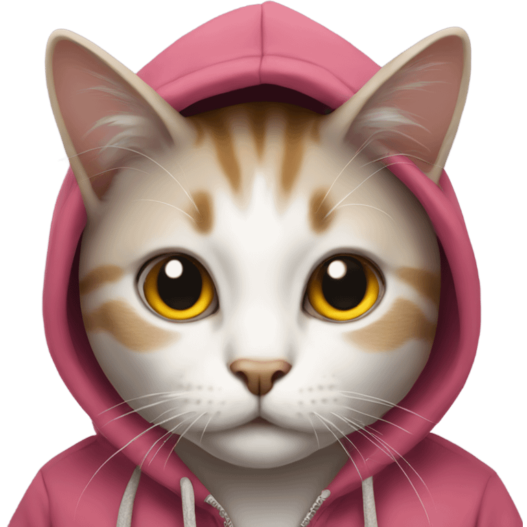 cat wearing a hoodie  emoji