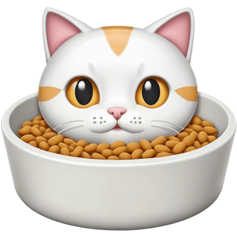 2D CAT FOOD BOWL WITH WHITE FOOD emoji