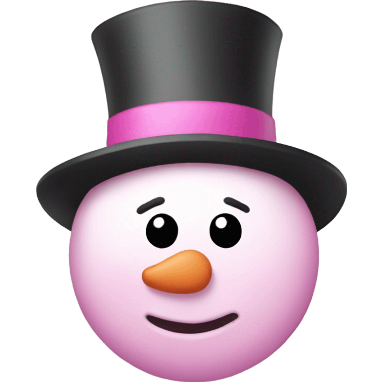 Pink snowman emoji