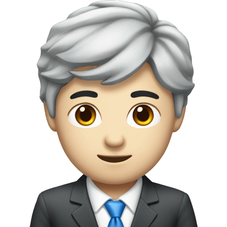 A Korean businessman in a blue tie. emoji