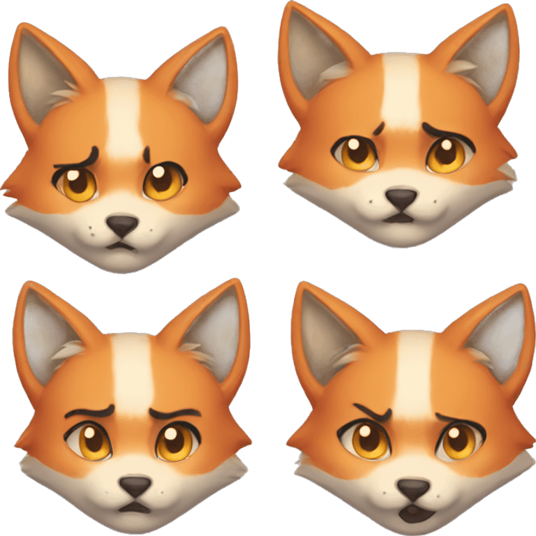 Kitsune expressions emoji