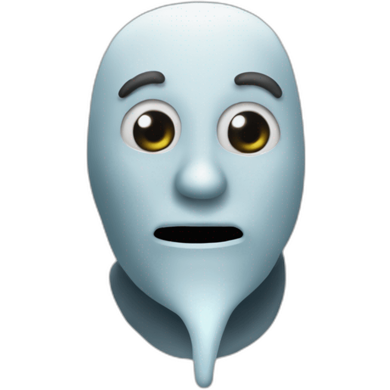 Une personne avec une bouche ouverte et un fantôme qui en sort emoji