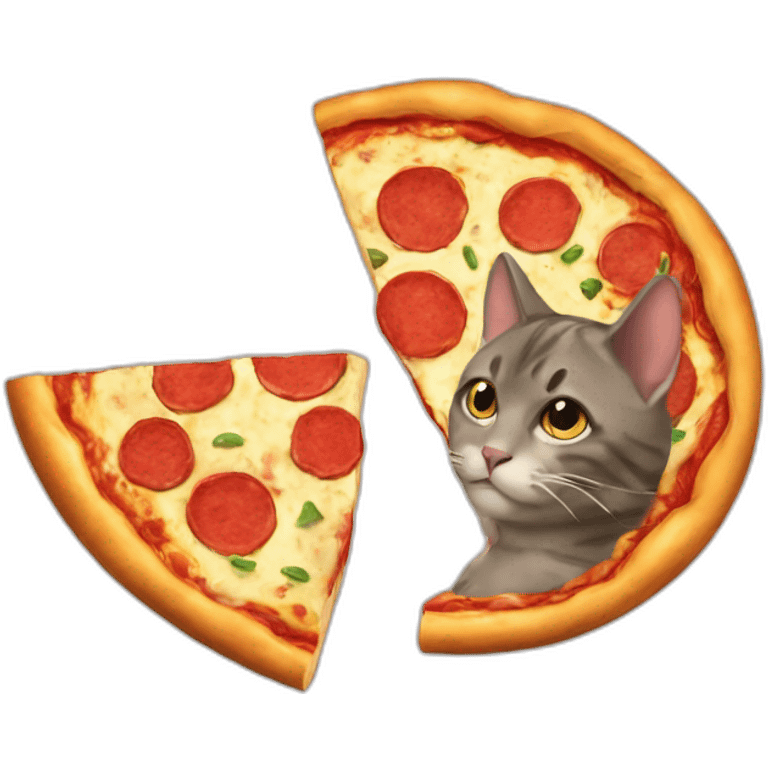 Pizza y gato emoji