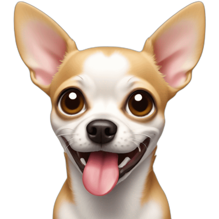 chihuahua with tongue emoji