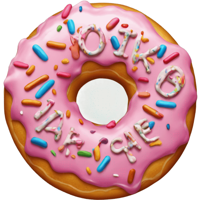 Donut that says take care emoji