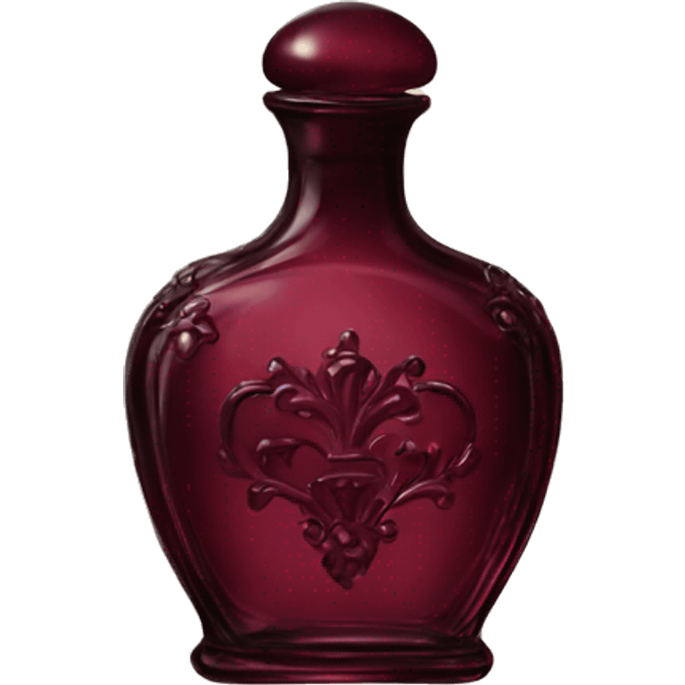 Burgundy glass Victorian perfume bottle  emoji