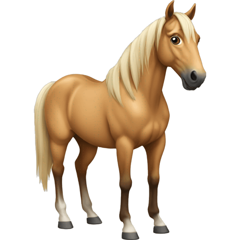 A buckskin horse emoji