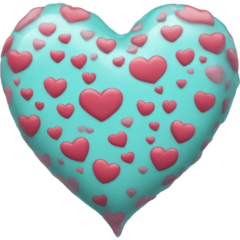 Aqua love heart emoji