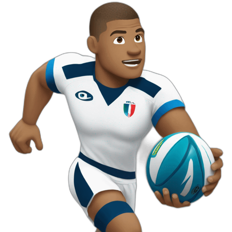 mbappé playing rugby emoji