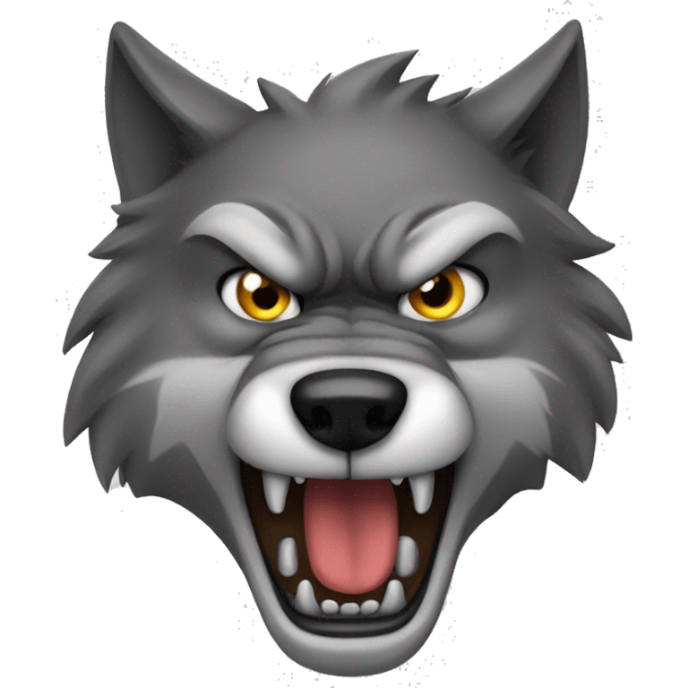 Angry wolf emoji