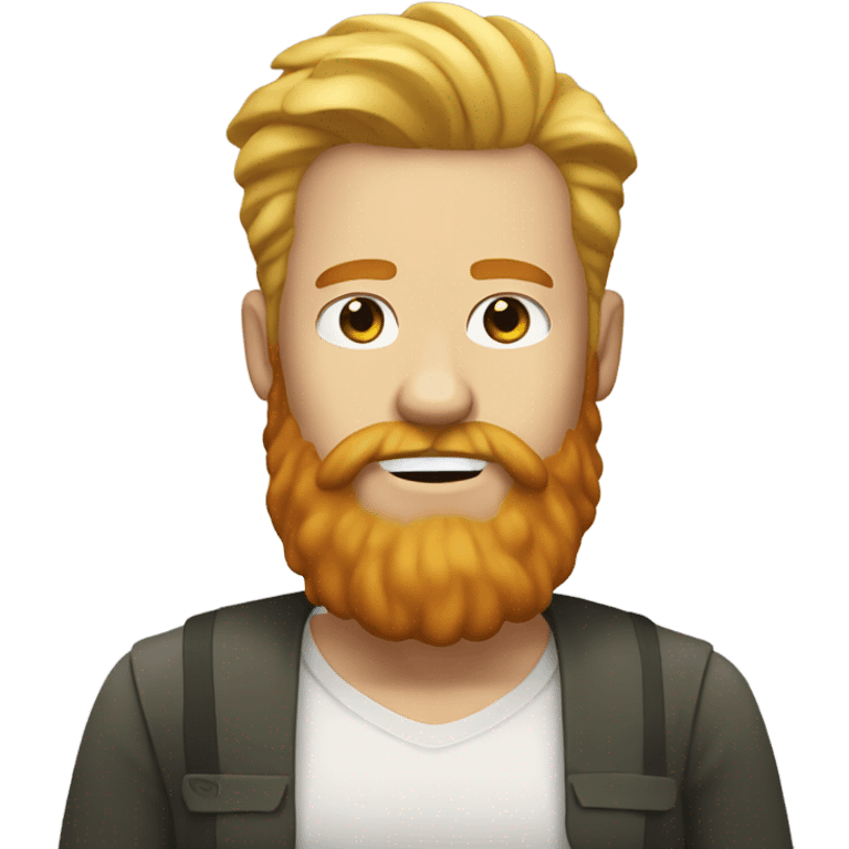 Red beard, white eyebrows, blonde hair  emoji