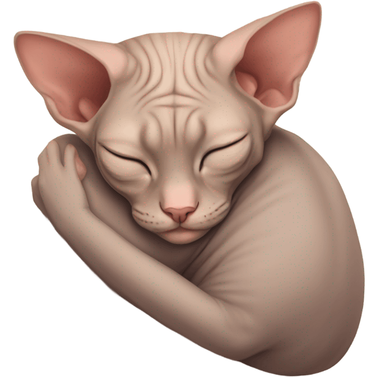 Sphynx sleep on girl body  emoji