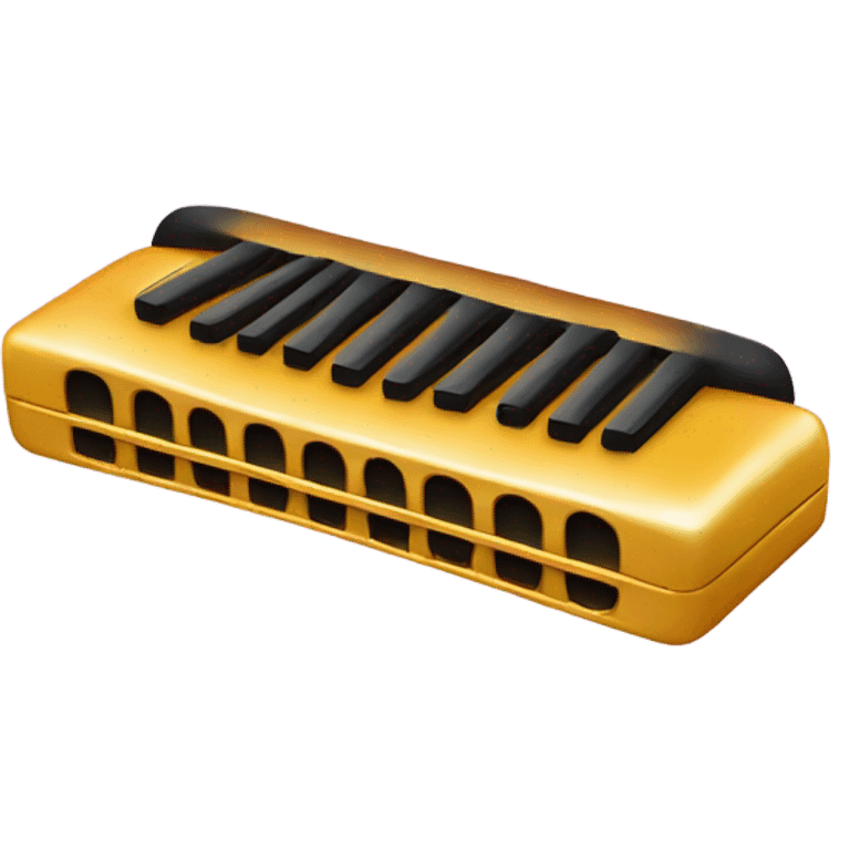 Harmonica with music notes emoji