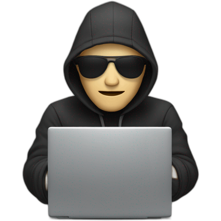 hacker using computer emoji