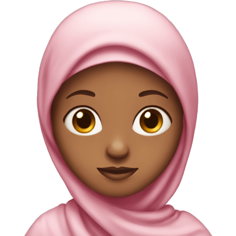 Girl with light pink head scarf  emoji