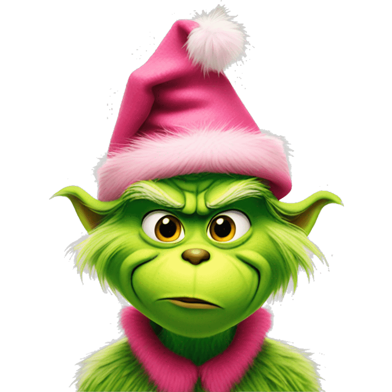 Grinch with pink hat emoji