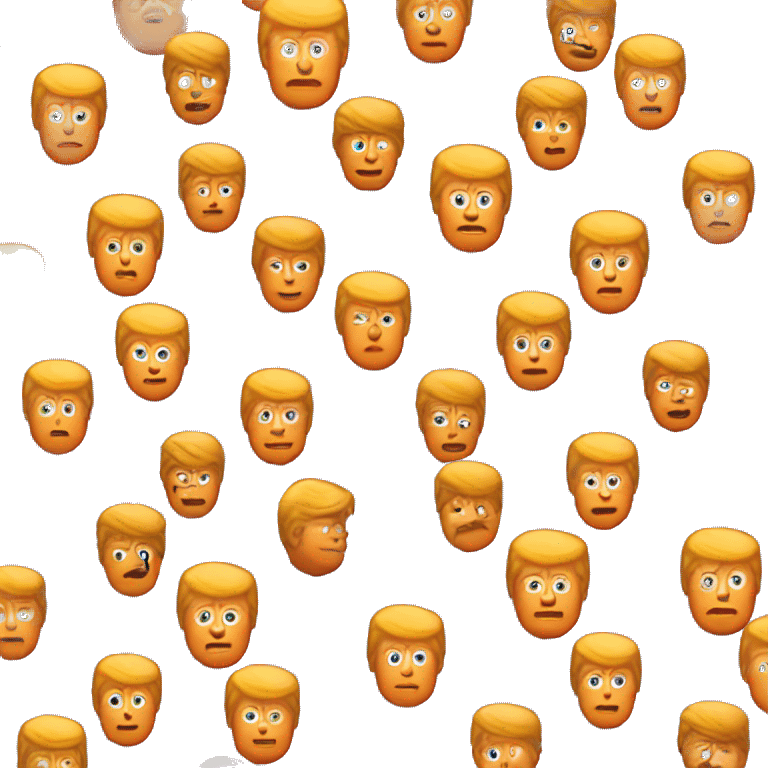 Donald trump except his head is a orange but still has his hair emoji