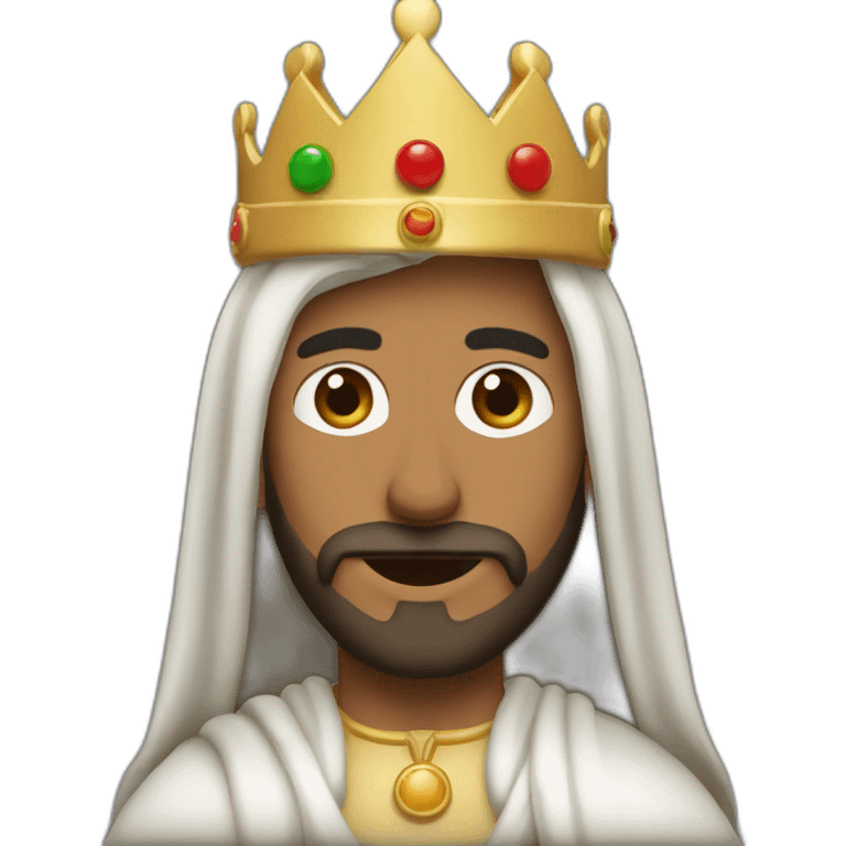 Tres reyes magos siguiendo la estrlla emoji