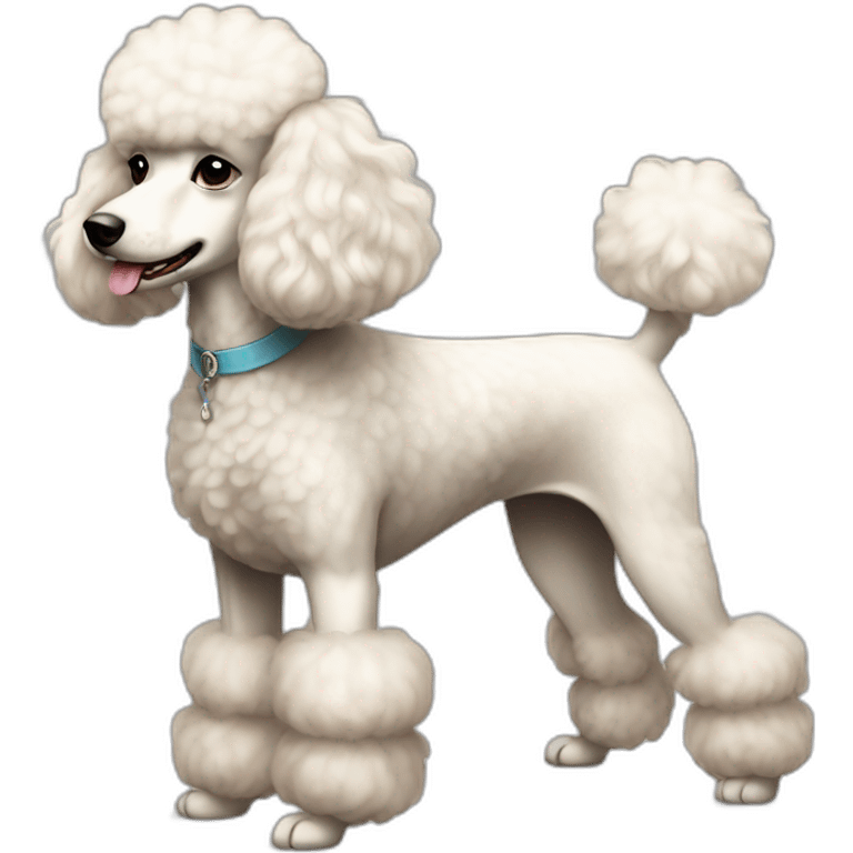 Dog Standart Poodle full body emoji