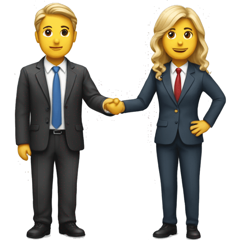 one to one corporate two people emoji