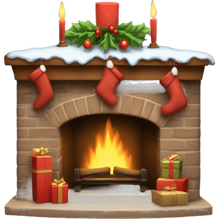 christmas fireplace emoji