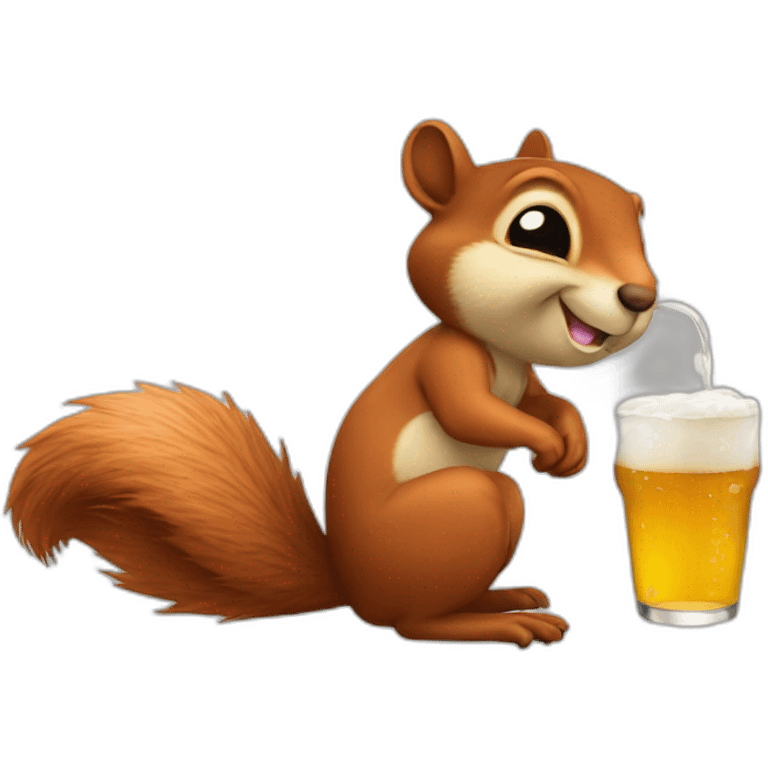 Squirrel drunk emoji