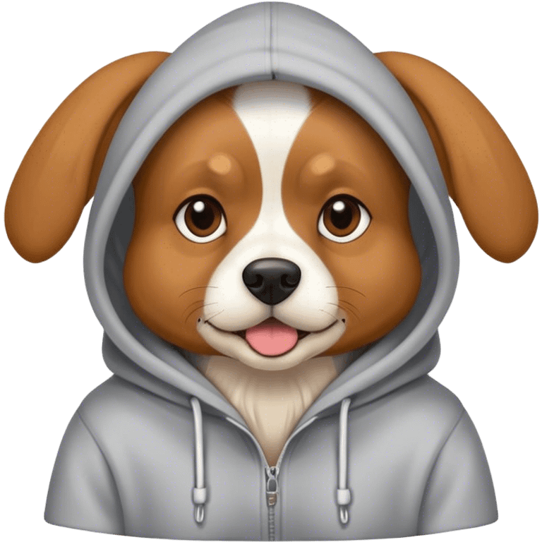 Dog wearing a hoodie emoji