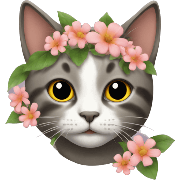 cat with flowers emoji