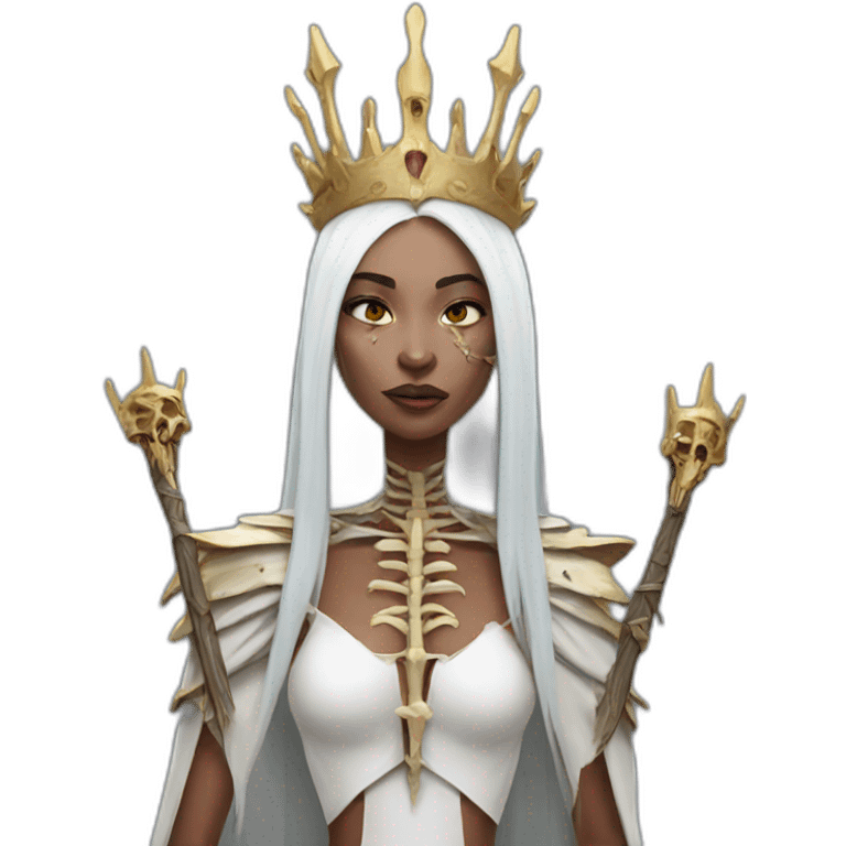 wrath queen with skeletons emoji