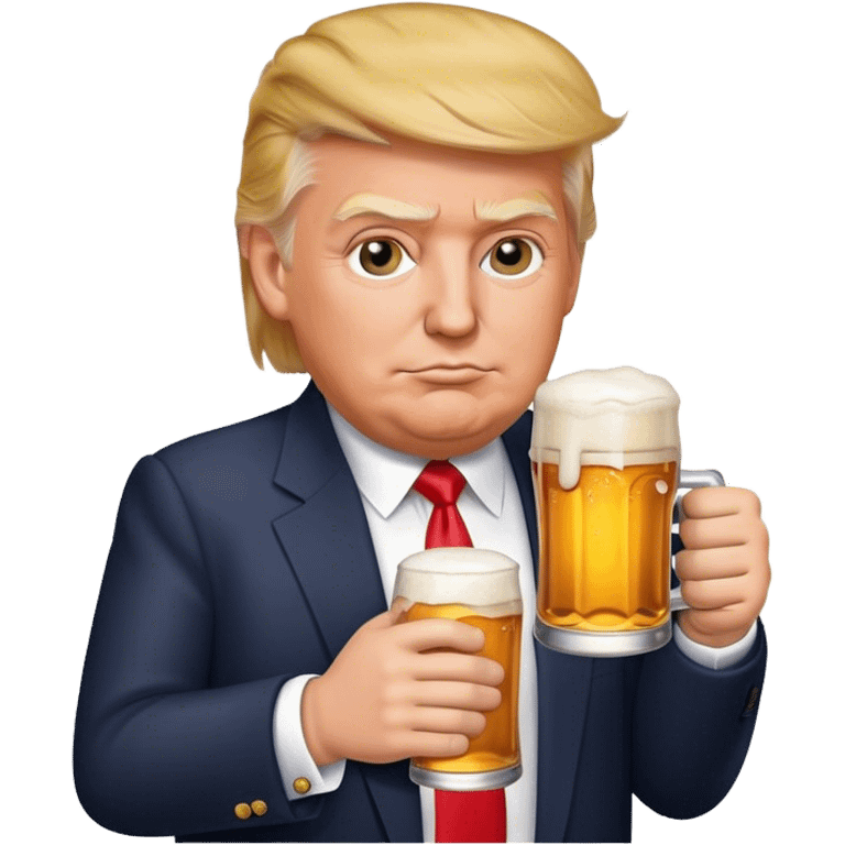 Trump with beer emoji