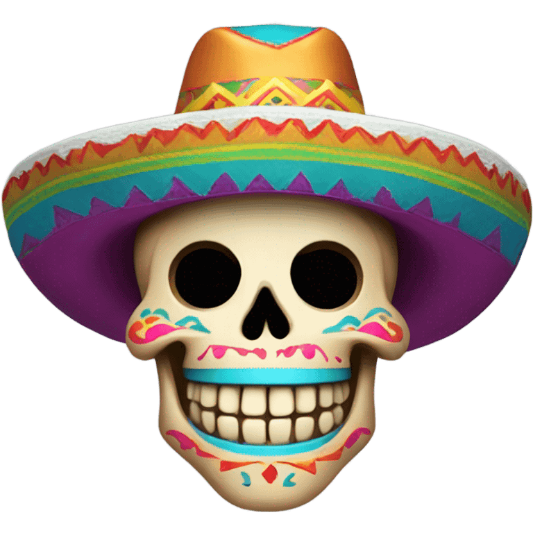 Laughing skull in sombrero  emoji