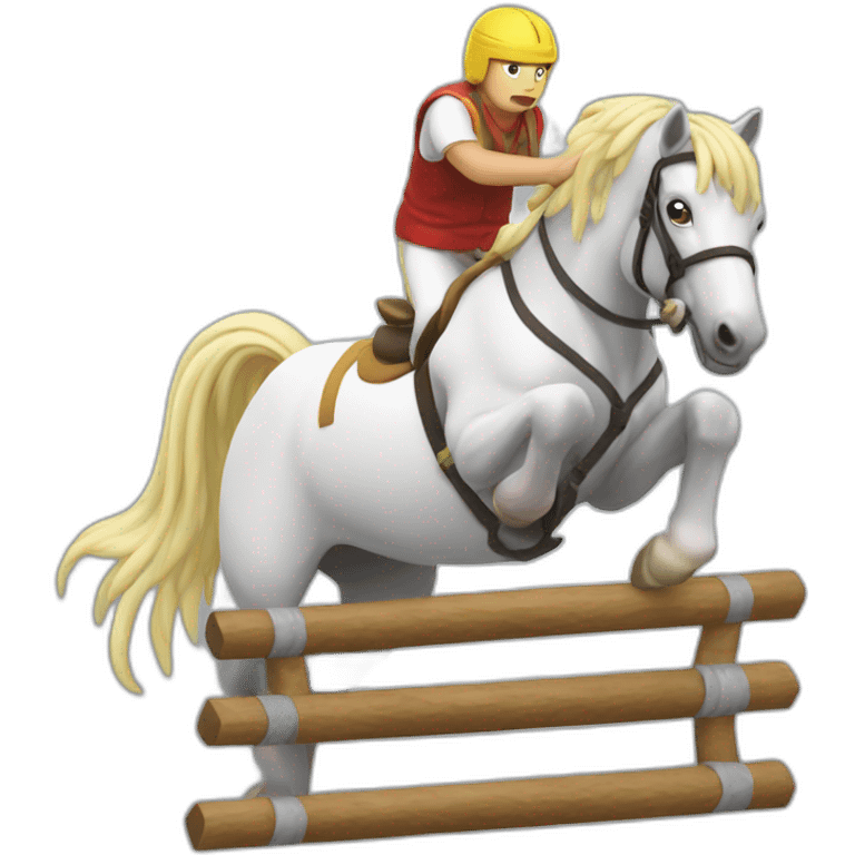  Cheval bai obstacle emoji