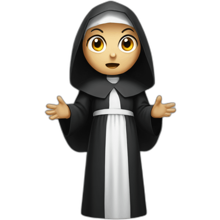 Scary nun emoji