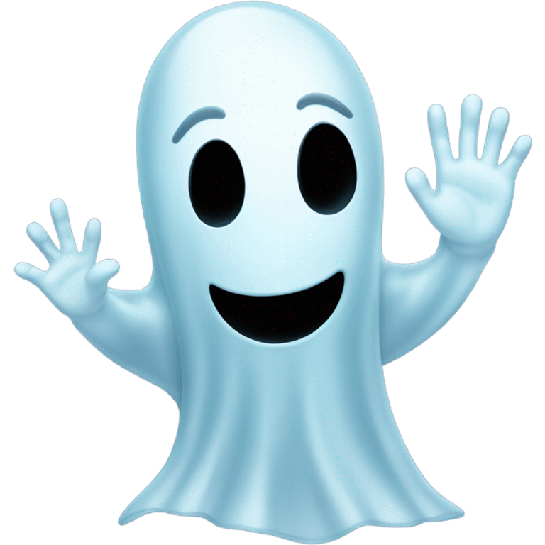 ghost waving goodbye emoji