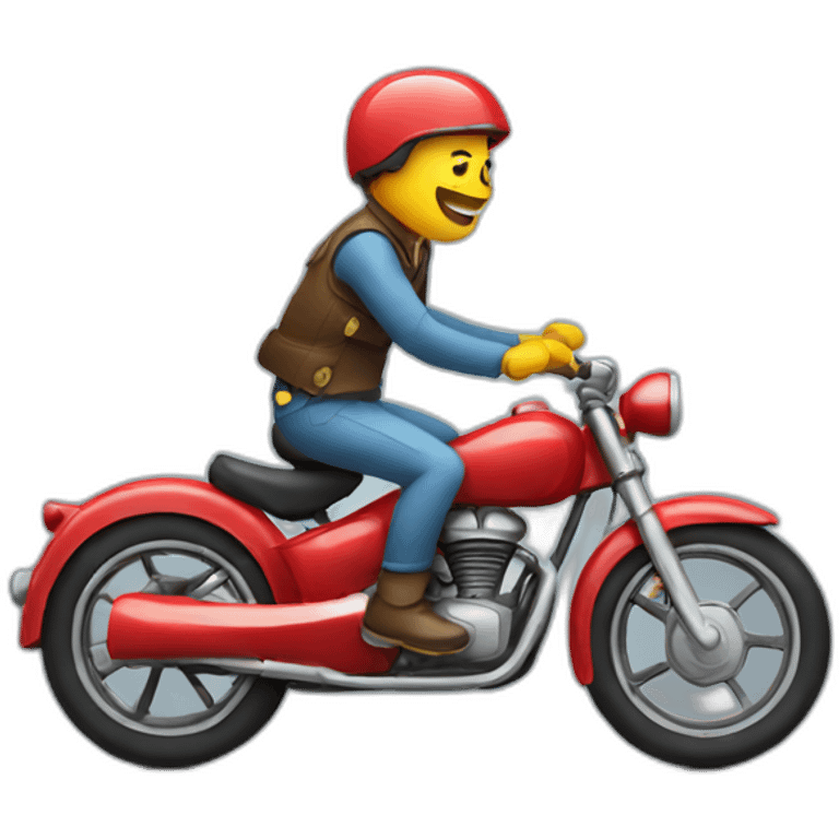 car riding a bike emoji