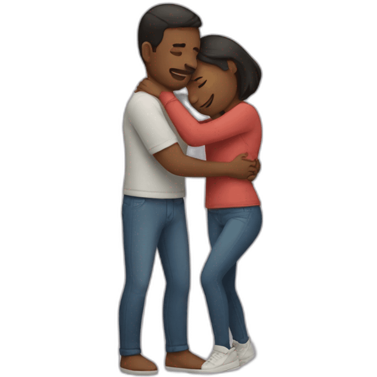 Couple hugging each other emoji