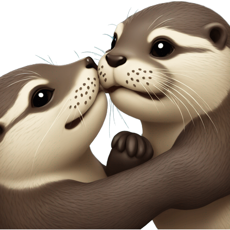 otters kissing  emoji