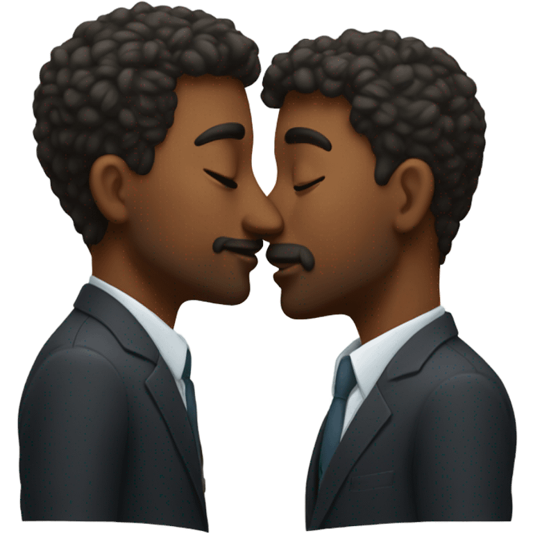 Guys kissing emoji