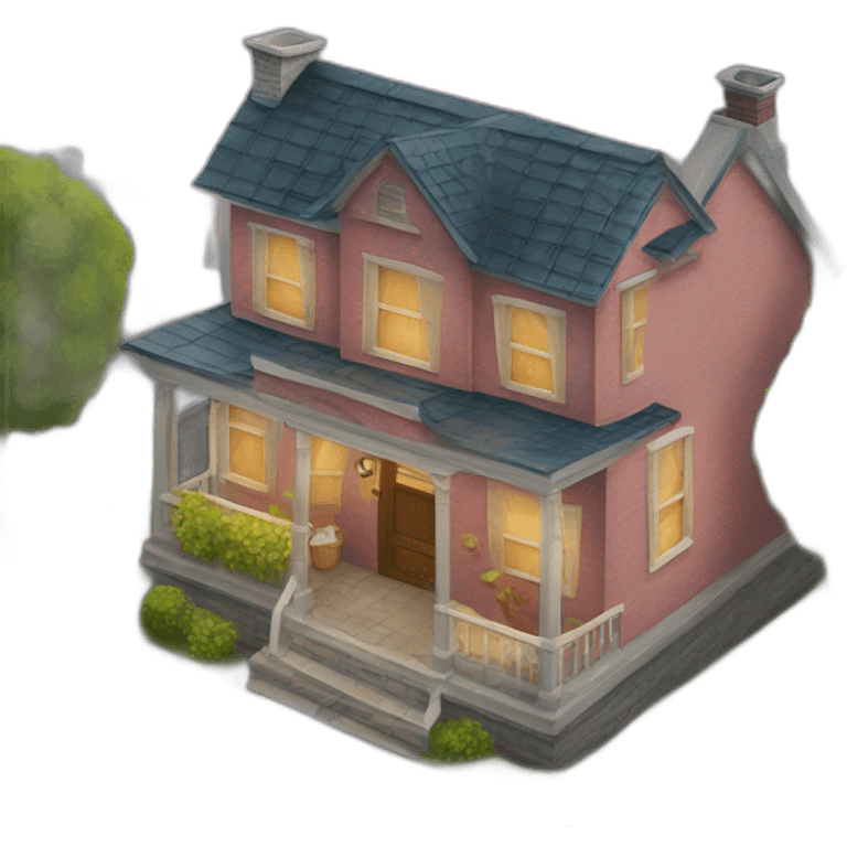 house in city emoji