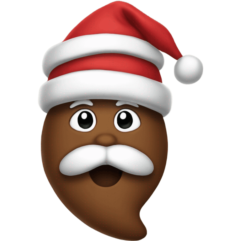 Poop dressed as Santa  emoji