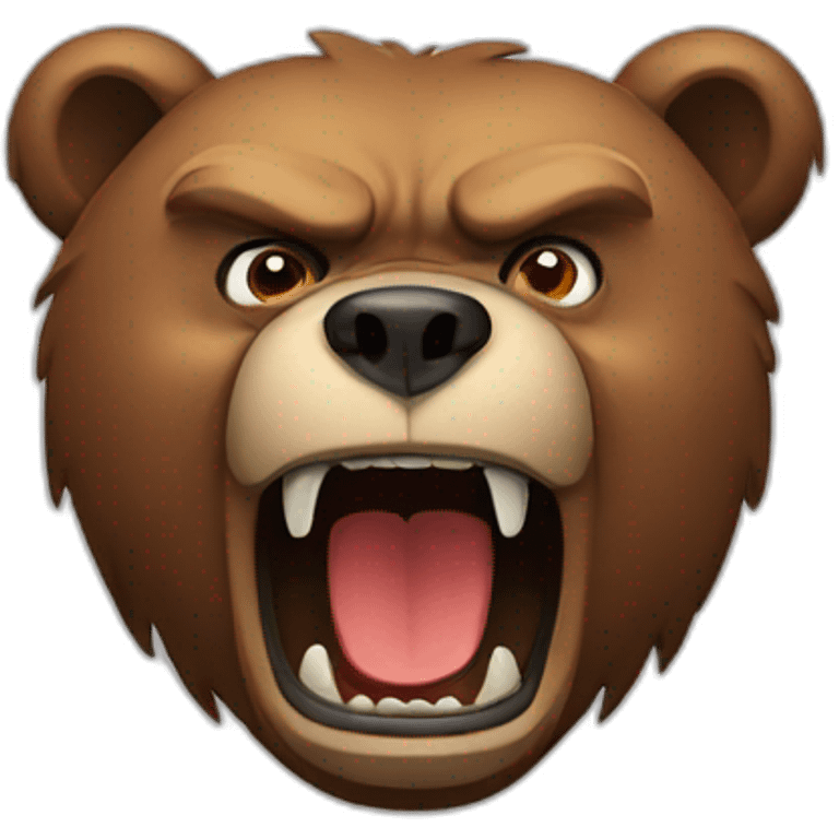 Angry bear emoji