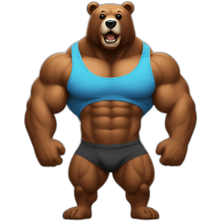 Body Building Bear emoji