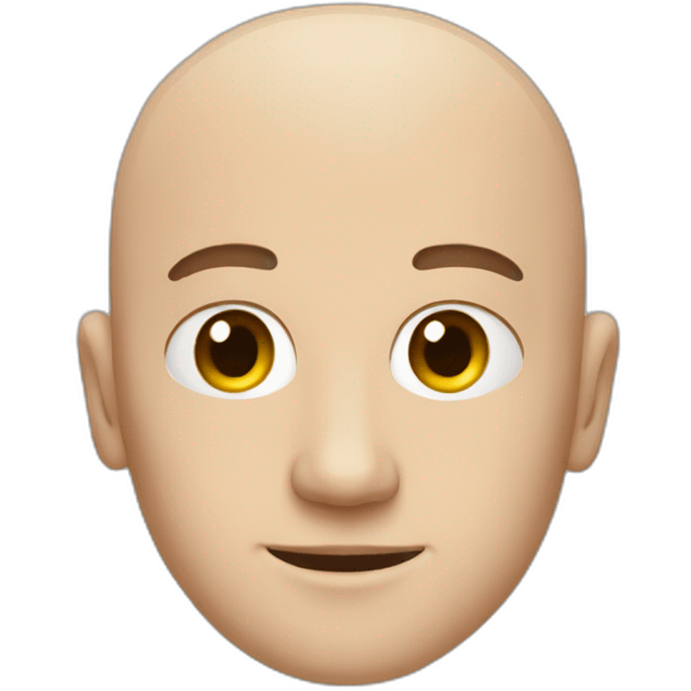 bald man with watch on the head emoji