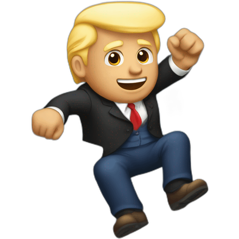 donald trump climbing a wall emoji