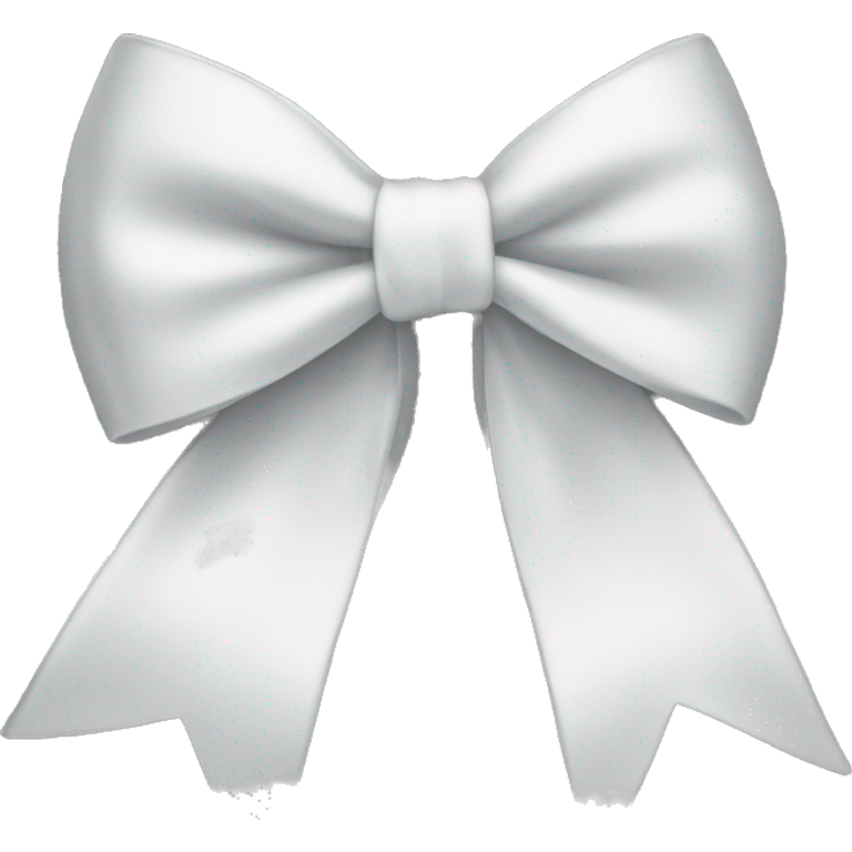 white satin bow emoji