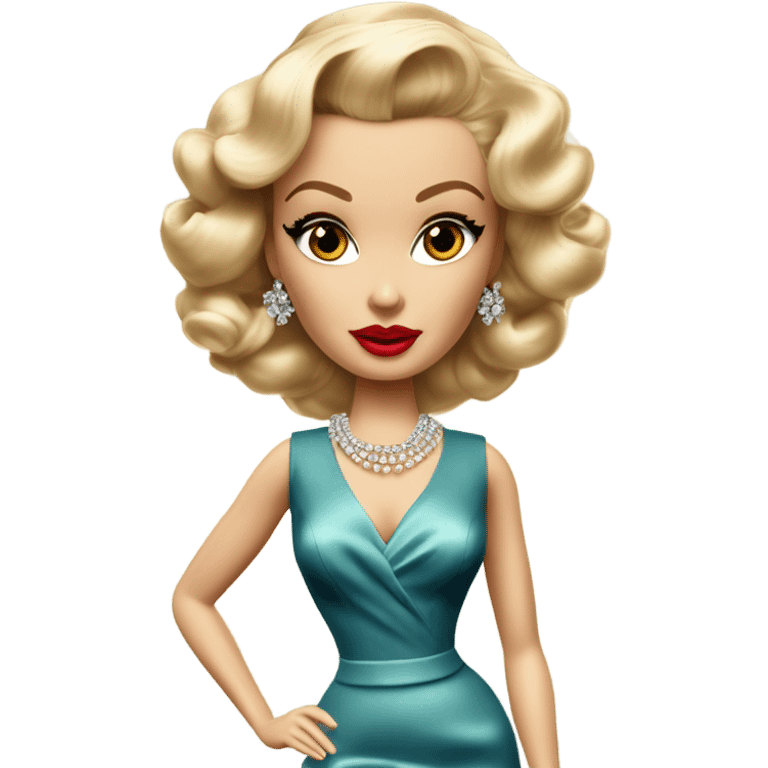 1940's blonde Barbie glamorous Hollywood actress  emoji