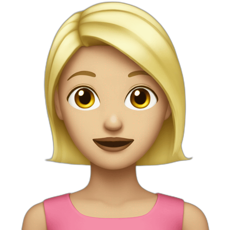 Blond woman with salad instead thé head emoji