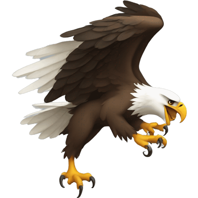 Eagle holding the letter “W” in its talons emoji